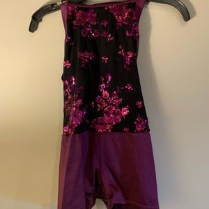 Weissman Purple Sequin Acro Shortie Costume